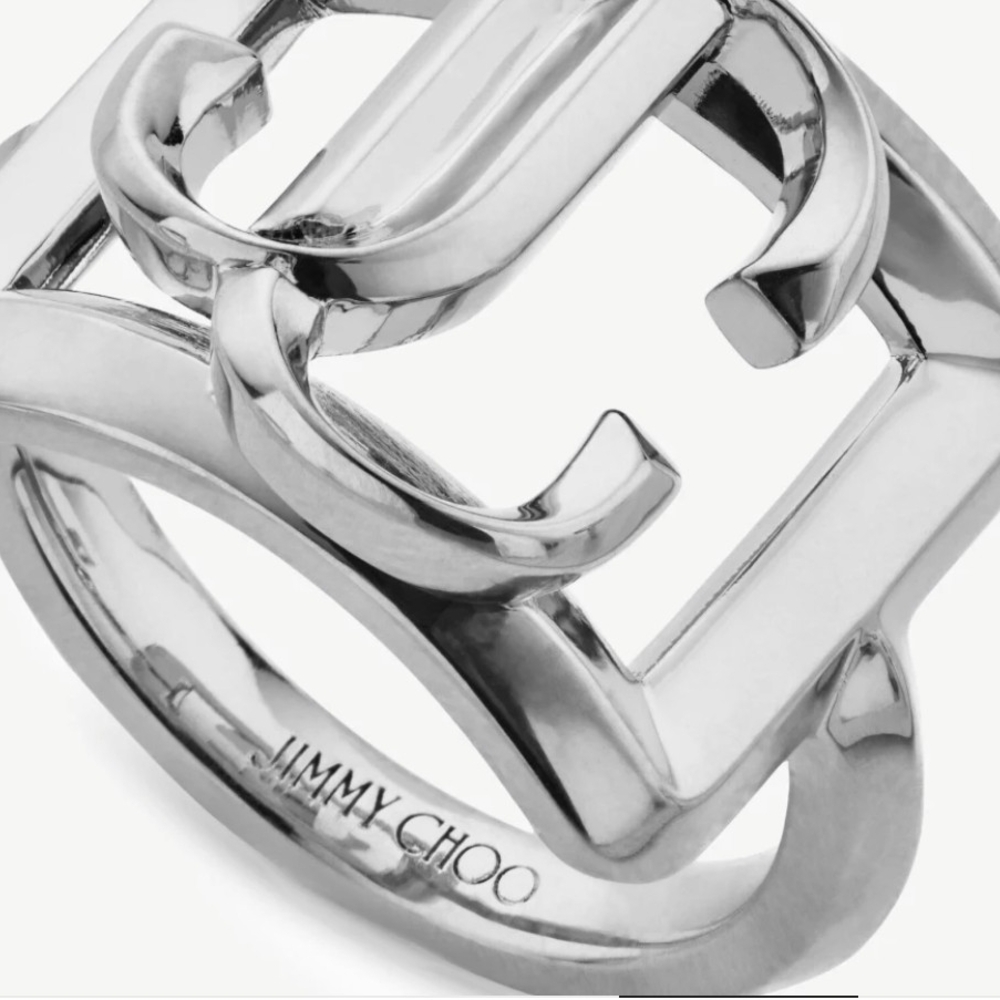 Jimmy Choo Square Ring, Size L/7 - Picture 3 of 10
